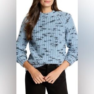 Nic + Zoe Blue and Black Knit Sweater NWT size large
